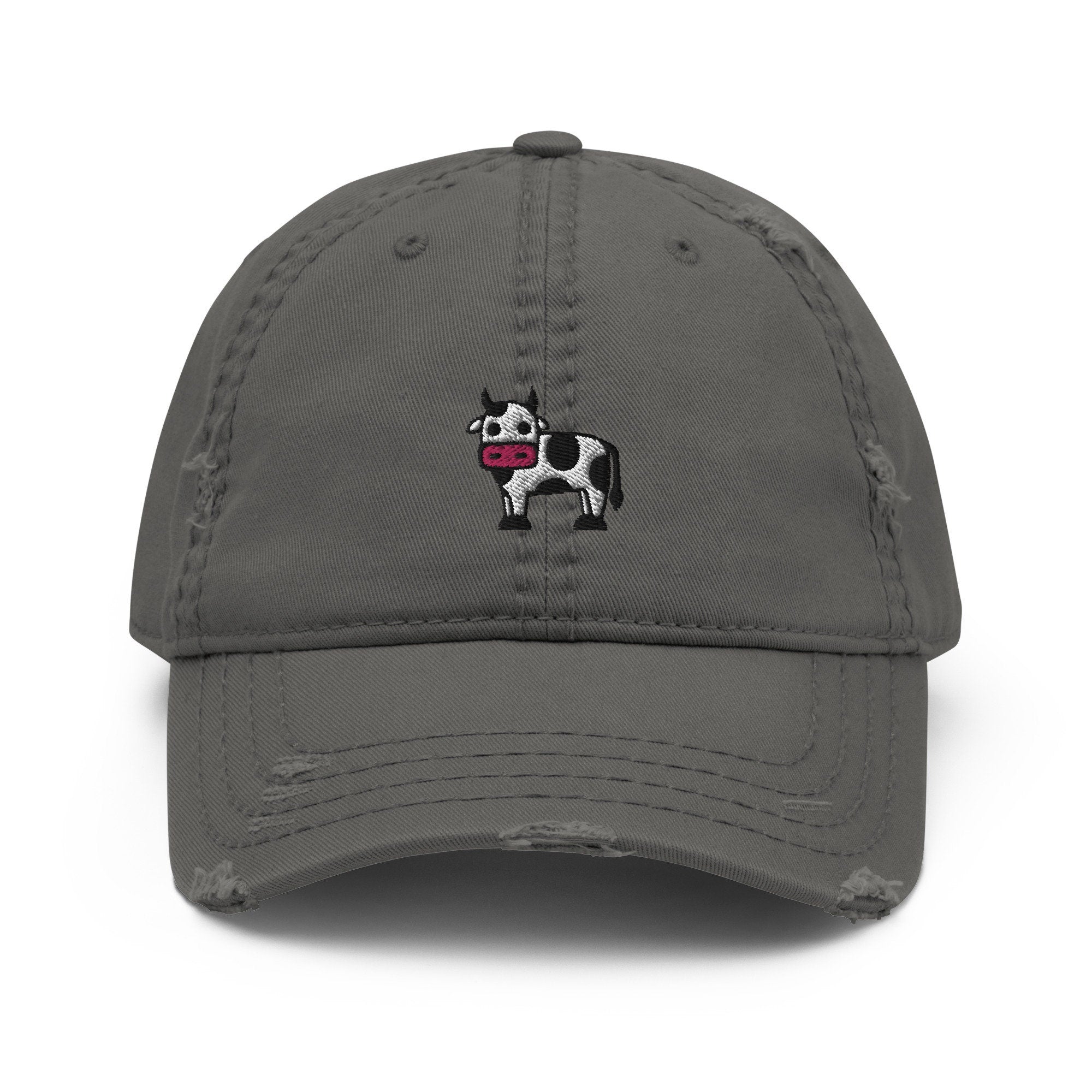 Cow Distressed Dad Hat