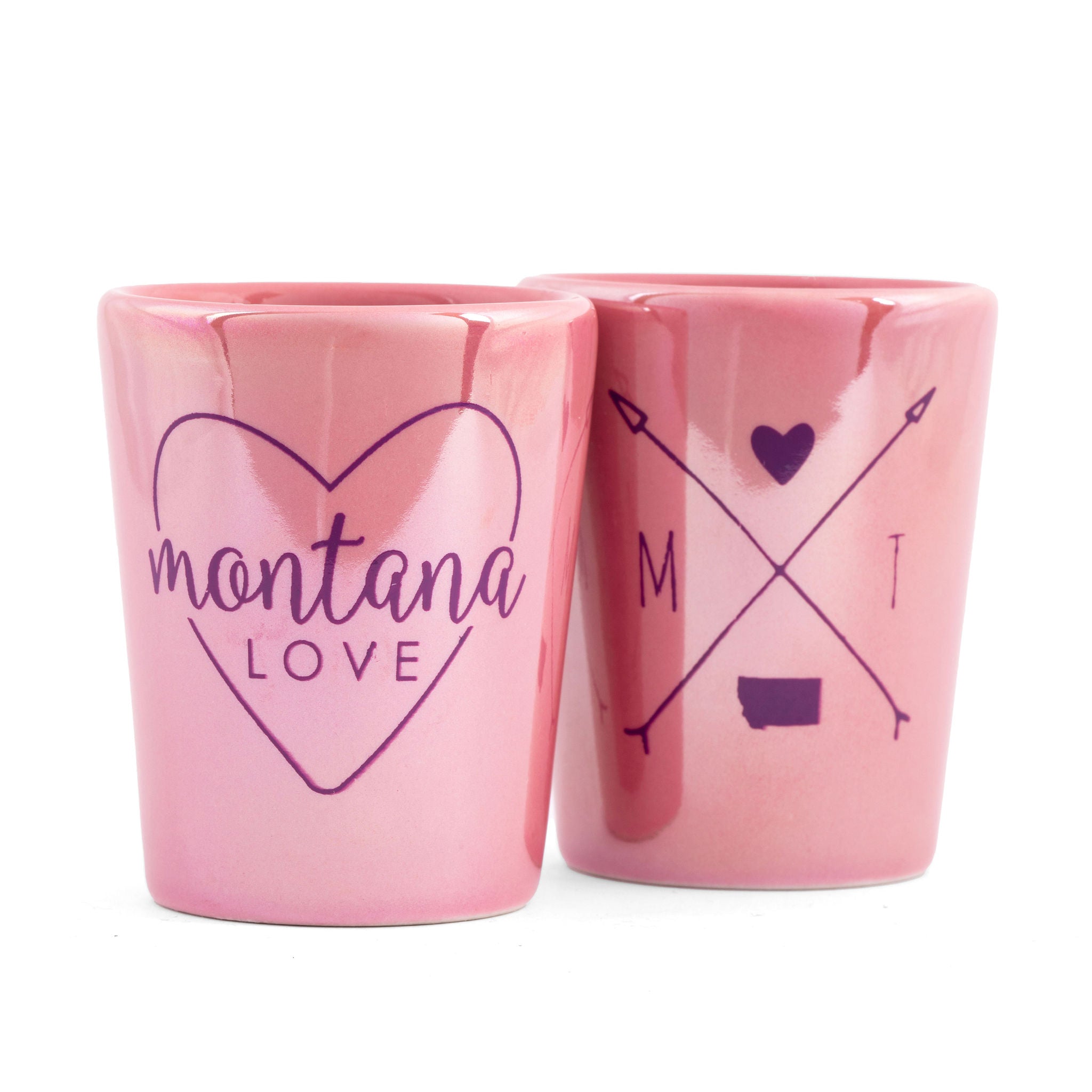 Wild Roses Shot Glass in Pink